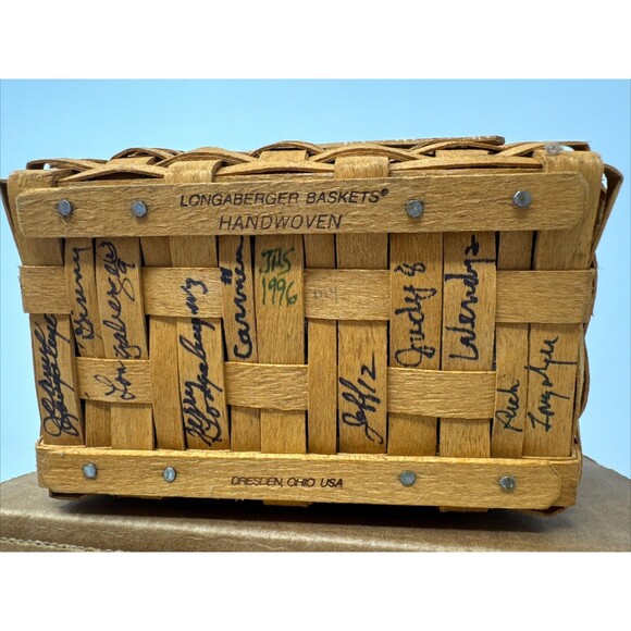 Longaberger CC 1996 JW Miniature Market Basket Combo MANY FAMILY SIGNATURES New - Picture 5 of 15